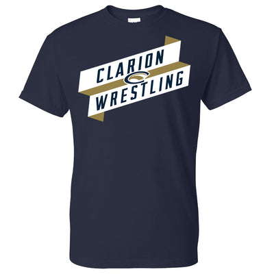 Clarion Golden Eagles Banner Wrestling T-Shirt