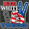 Red White and Twooo Wrestling T-Shirt