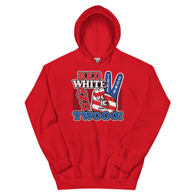 Red White and Twooo Wrestling Hoodie
