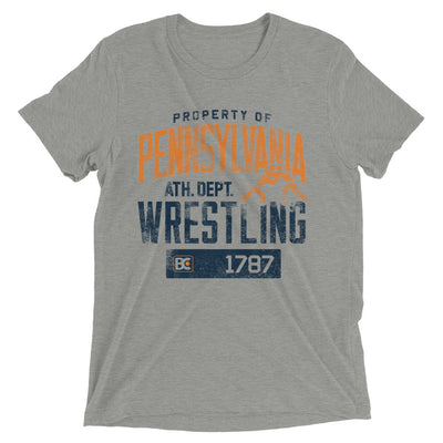 Property Of Pennsylvania Triblend Wrestling T-Shirt