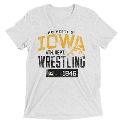 Property Of Iowa Triblend Wrestling T-Shirt
