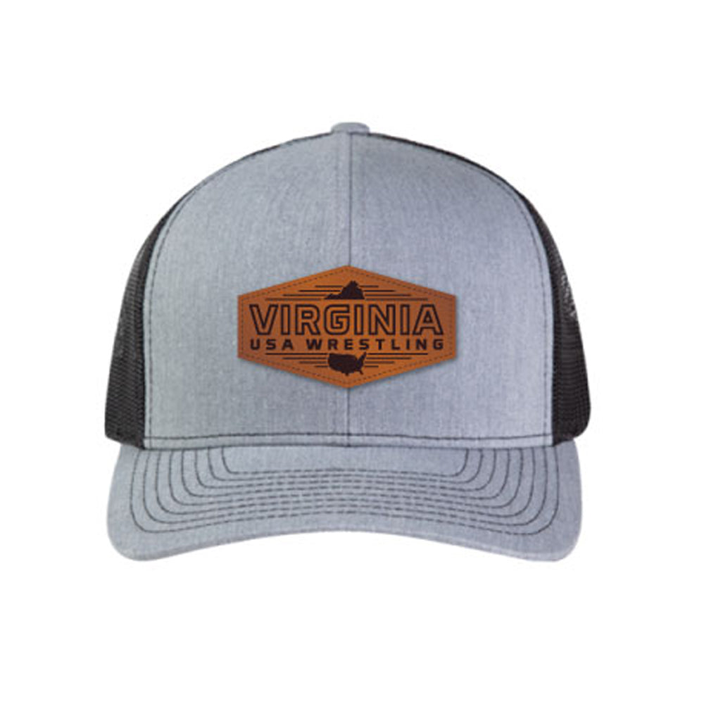 VA USA Wrestling Leather Patch Cap