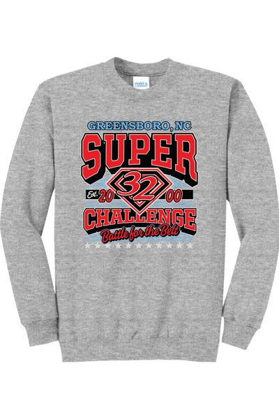 2026 Super 32 ADULT Crewneck Sweatshirt (ALL Wrestlers Names on Back)