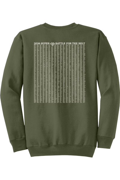 2026 Super 32 ADULT Crewneck Sweatshirt (ALL Wrestlers Names on Back)