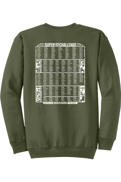 2026 Super 32 ADULT Crewneck Sweatshirt (PLACERS Names on Back)