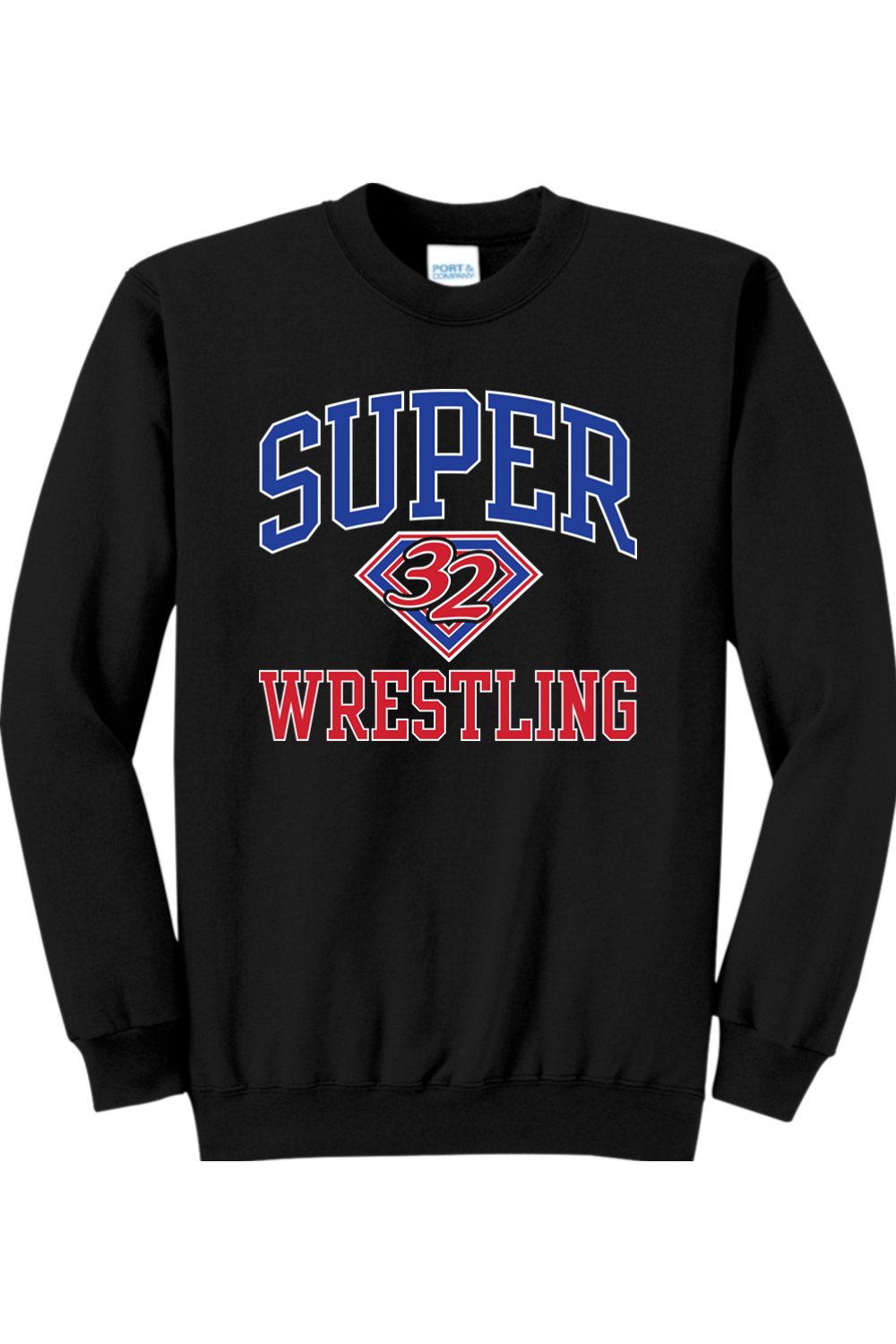 Super 32 ADULT Black Crewneck Sweatshirt