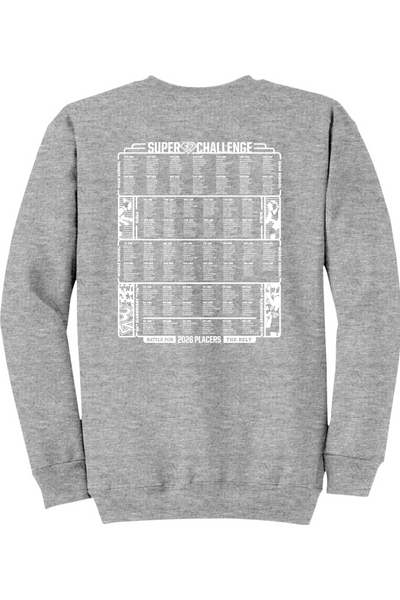2026 Super 32 ADULT Crewneck Sweatshirt (PLACERS Names on Back)