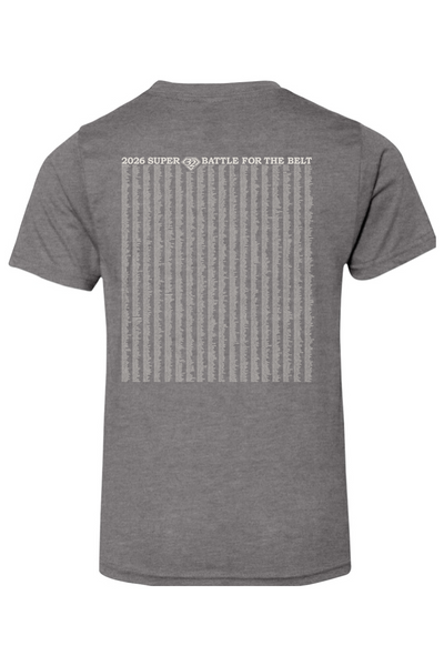 2026 Super 32 YOUTH T-Shirt (ALL Wrestlers Names on Back)