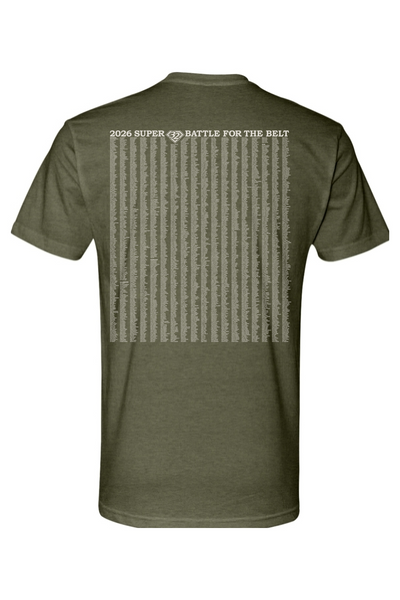 2026 Super 32 ADULT T-Shirt (ALL Wrestlers Names on Back)