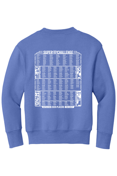 2026 Super 32 YOUTH Crewneck Sweatshirt (PLACERS Names on Back)