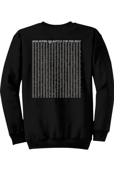 2026 Super 32 ADULT Crewneck Sweatshirt (ALL Wrestlers Names on Back)