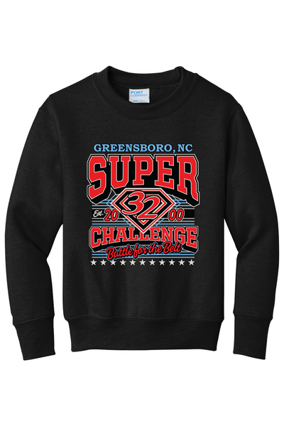2026 Super 32 YOUTH Crewneck Sweatshirt (ALL Wrestlers Names on Back)