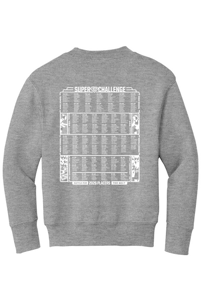 2026 Super 32 YOUTH Crewneck Sweatshirt (PLACERS Names on Back)