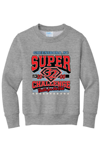 2026 Super 32 YOUTH Crewneck Sweatshirt (ALL Wrestlers Names on Back)