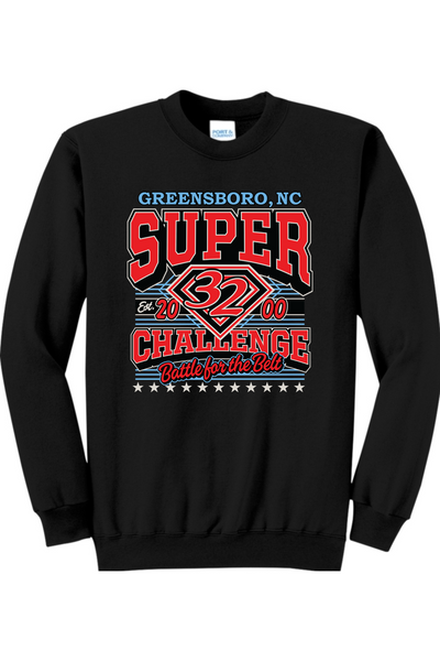 2026 Super 32 ADULT Crewneck Sweatshirt (ALL Wrestlers Names on Back)