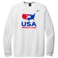 Nike USA Wrestling Club Crew (White) - Blue Chip Wrestling