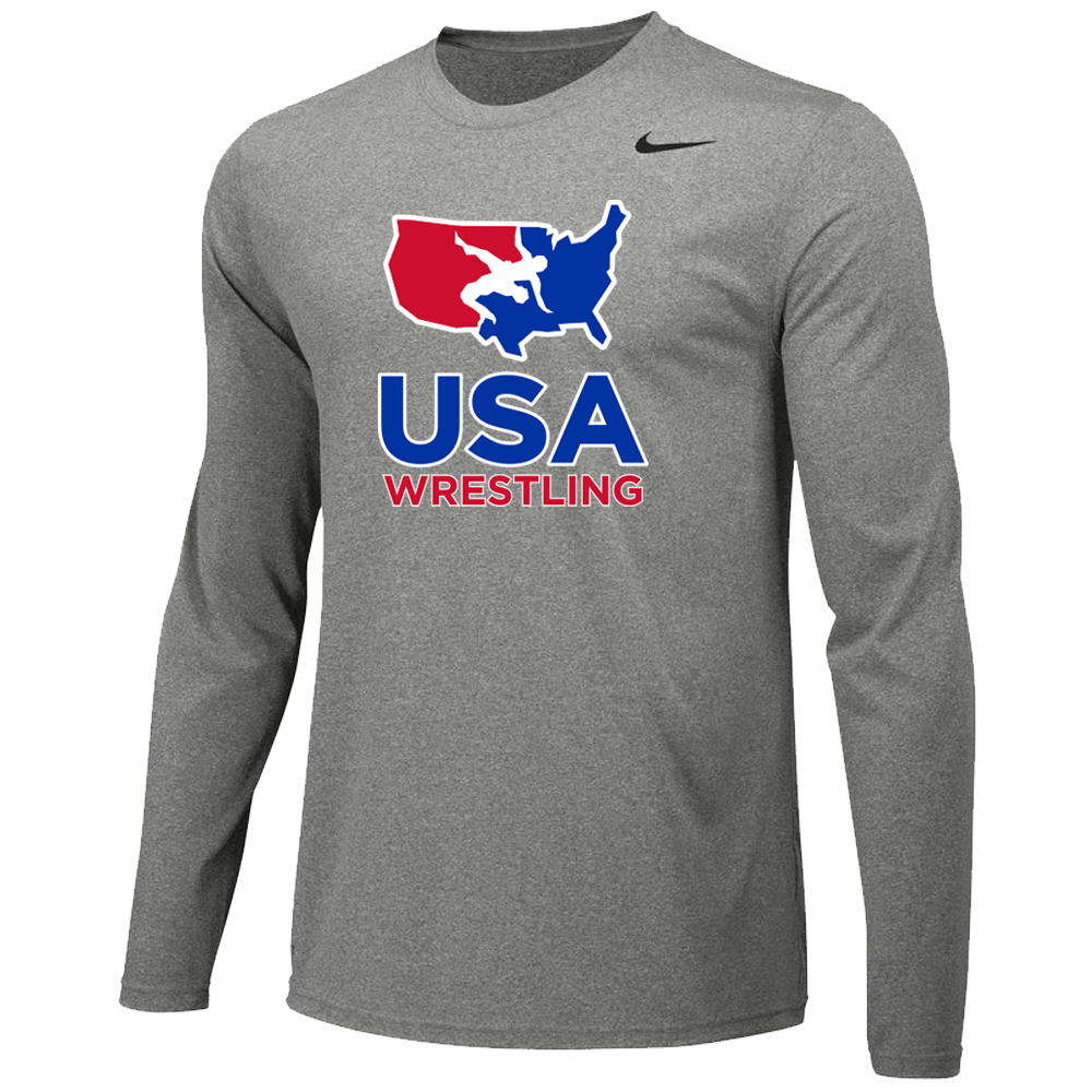 Nike USA Wrestling Team Legend Training Top (Grey)