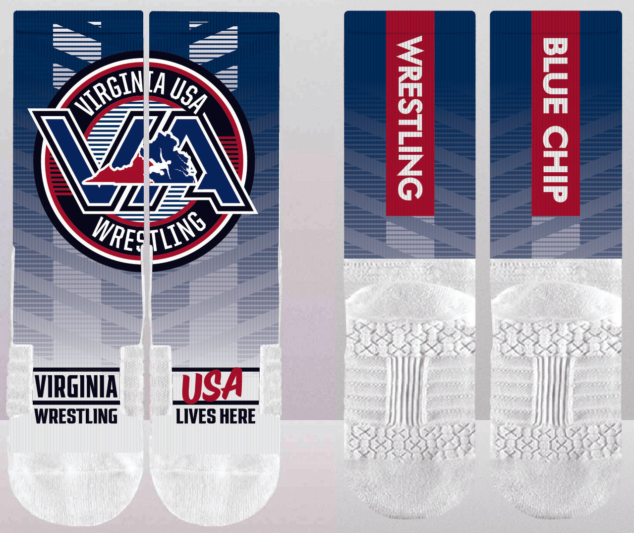 VA USA Wrestling Custom Strideline Socks