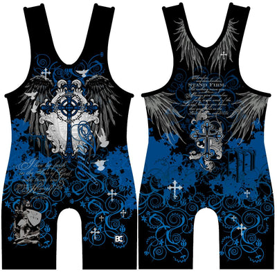 Blue Faith Wrestling Singlet