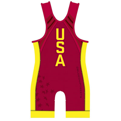 Made in America Wrestling Singlet (Red)