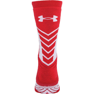 UA Undeniable Crew Socks (Red / White)