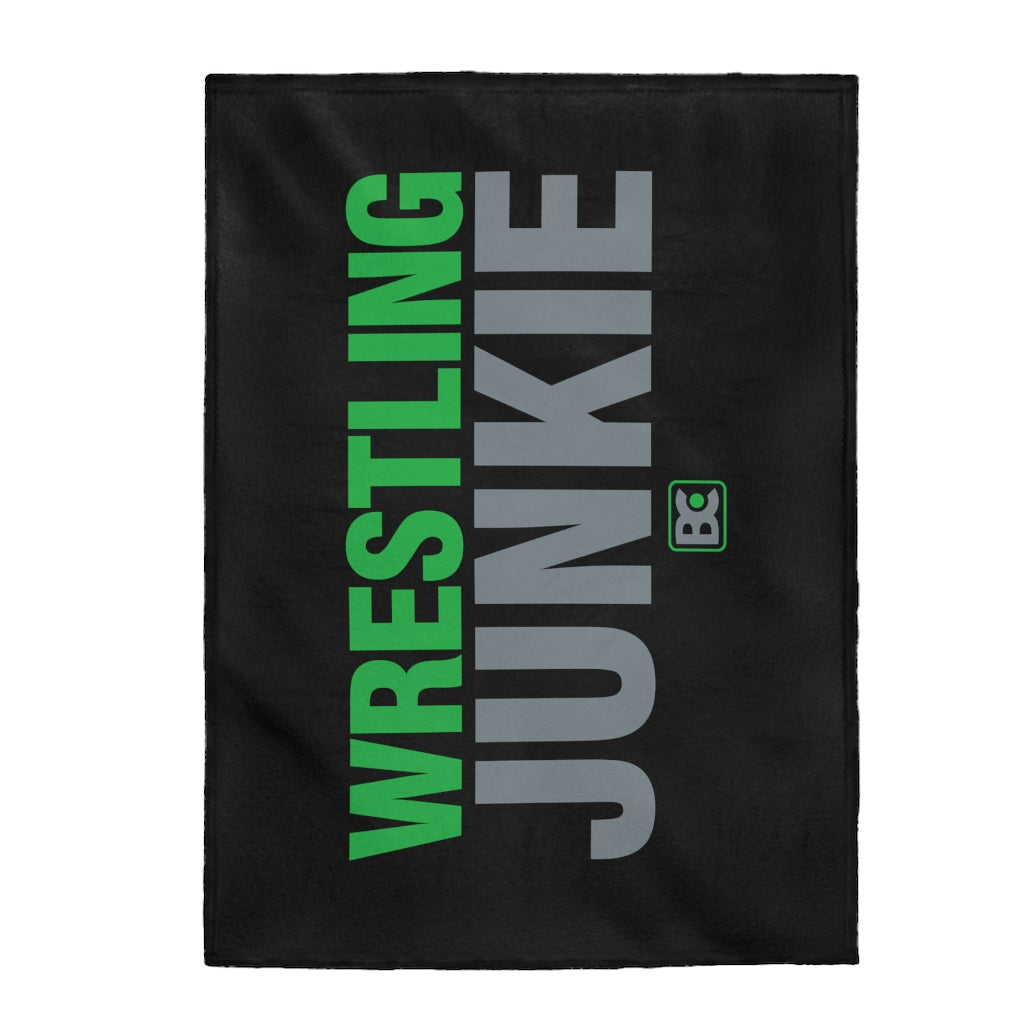 Wrestling Junkie Velveteen Plush Blanket