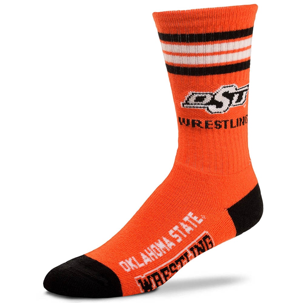 Oklahoma State Cowboys 4-Stripe Deuce Wrestling Socks