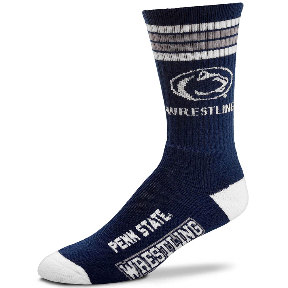 Penn State Nittany Lions 4-Stripe Deuce Wrestling Socks