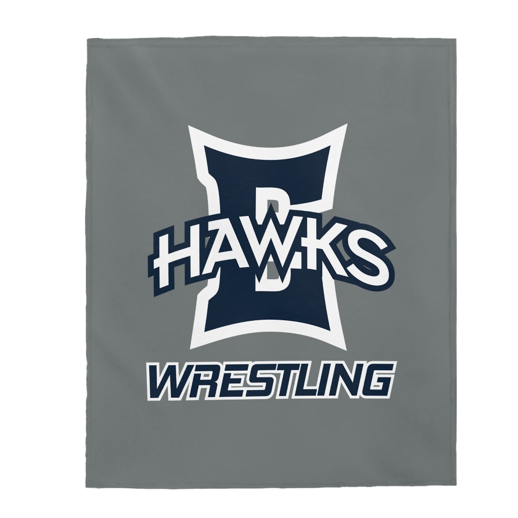 Navy Olathe East HS Wrestling Plush Blanket
