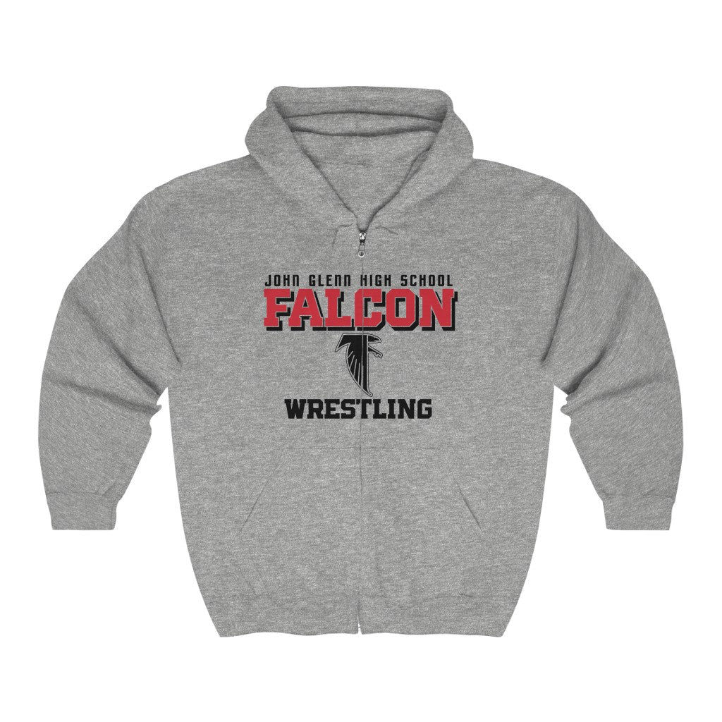 John Glenn Wrestling Full Zip Hooded Sweatshirt