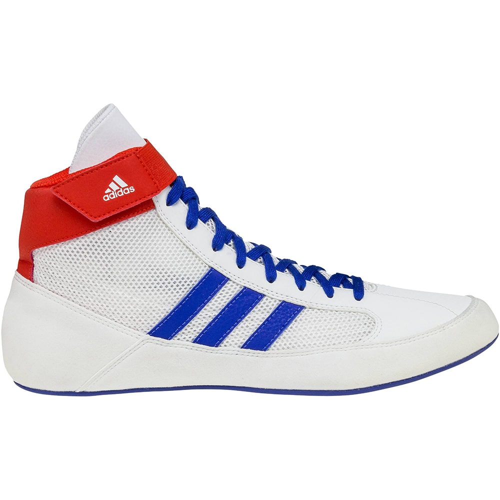 Adidas Youth HVC 2 K Wrestling Shoes (White / Red / Royal)