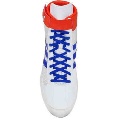 Adidas Youth HVC 2 K Wrestling Shoes (White / Red / Royal)
