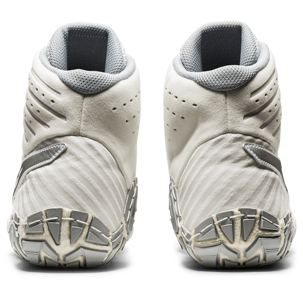 Asics Aggressor 4 Wrestling Shoes White Pure Silver Blue Chip Wrestling