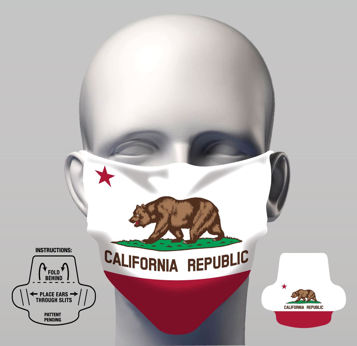 Face Cover - CA Flag