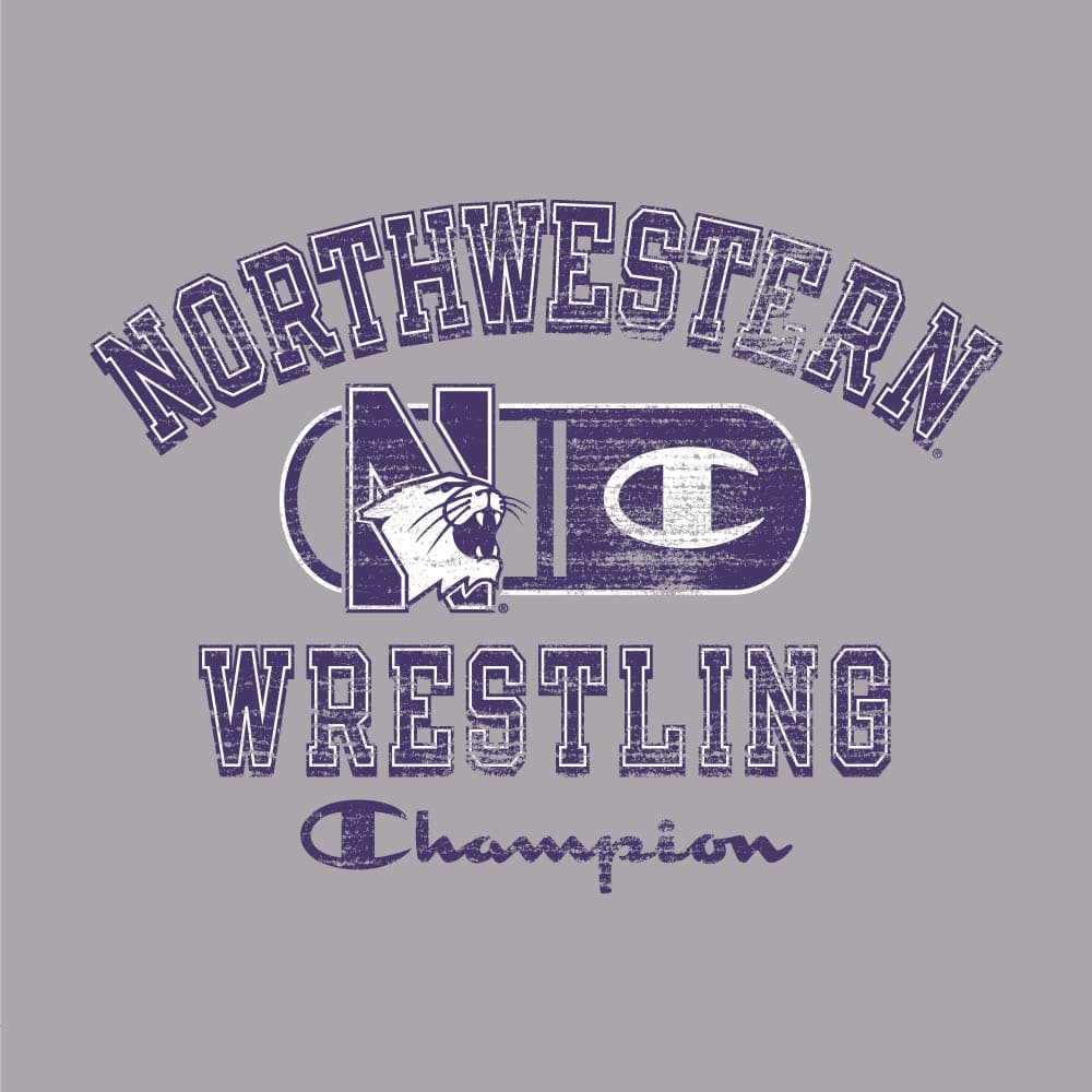 Northwestern Wildcats Champion Wrestling T-Shirt