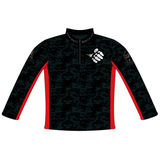Chrome Sublimated Quarter Zip Pullover Design