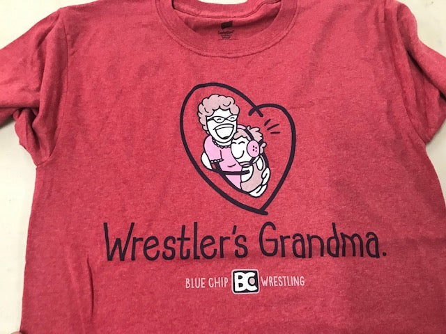 Wrestlers Grandma Family Circle T-Shirt (Red)