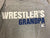 Wrestlers Grandpa - White / Navy on Grey