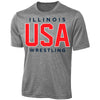 Illinois USA Wrestling Performance Tee (Grey)