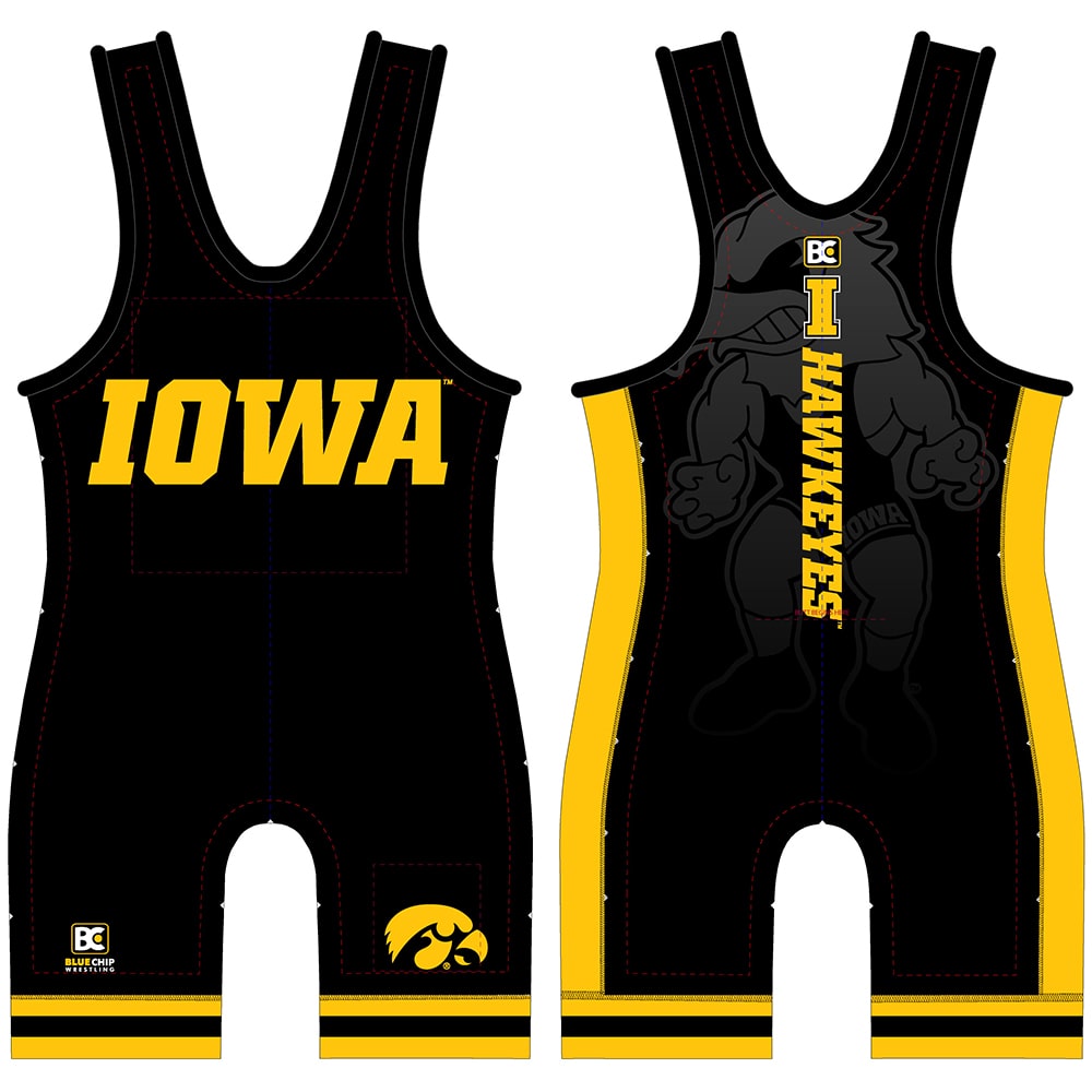 iowa hawkeyes wrestling gear Iowa Hawkeyes Black Wrestling Singlet