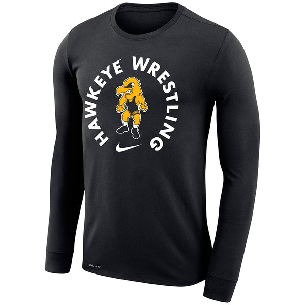 iowa hawkeyes wrestling gear Iowa Hawkeyes Wrestling Nike Dri-Fit Legend 2.0 Long Sleeve T-Shirt