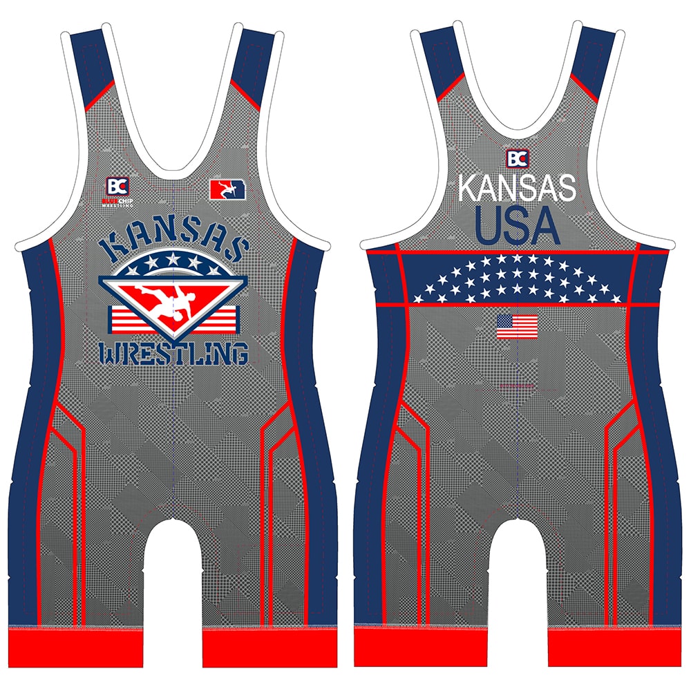 2018 Kansas USA Wrestling Singlet (Grey)