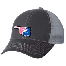 Oklahoma USA Wrestling Trucker Cap (Grey / Pink / Navy)