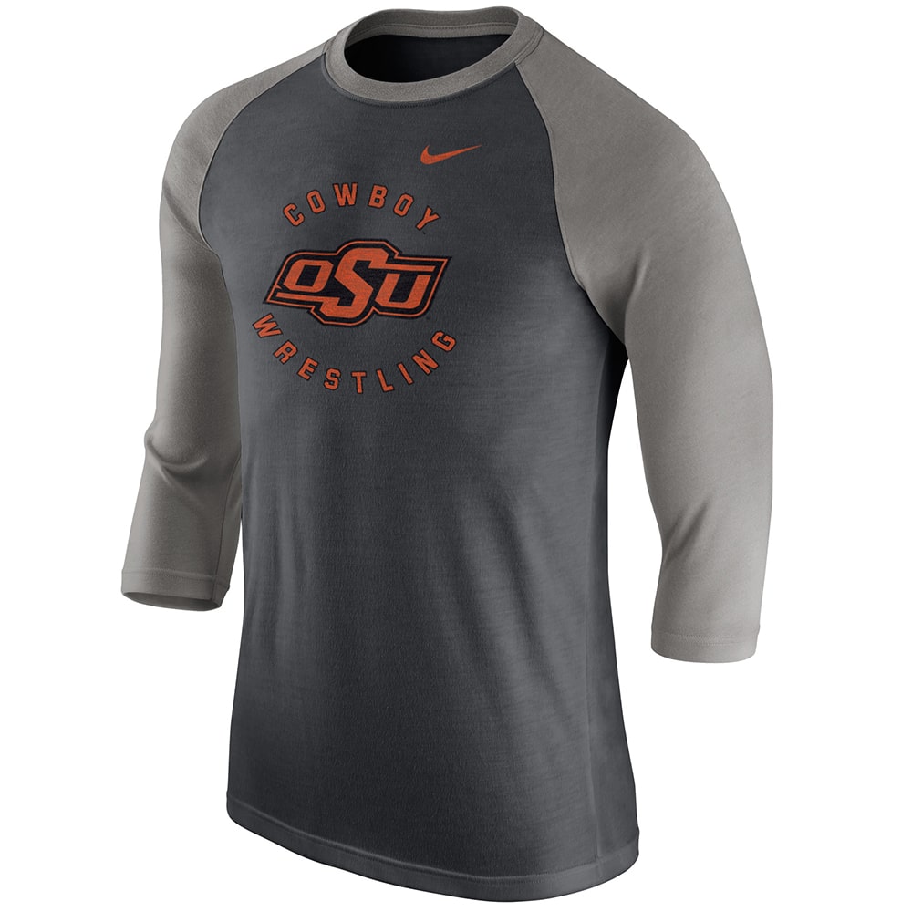 Oklahoma State Wrestling Nike 3/4 Raglan T