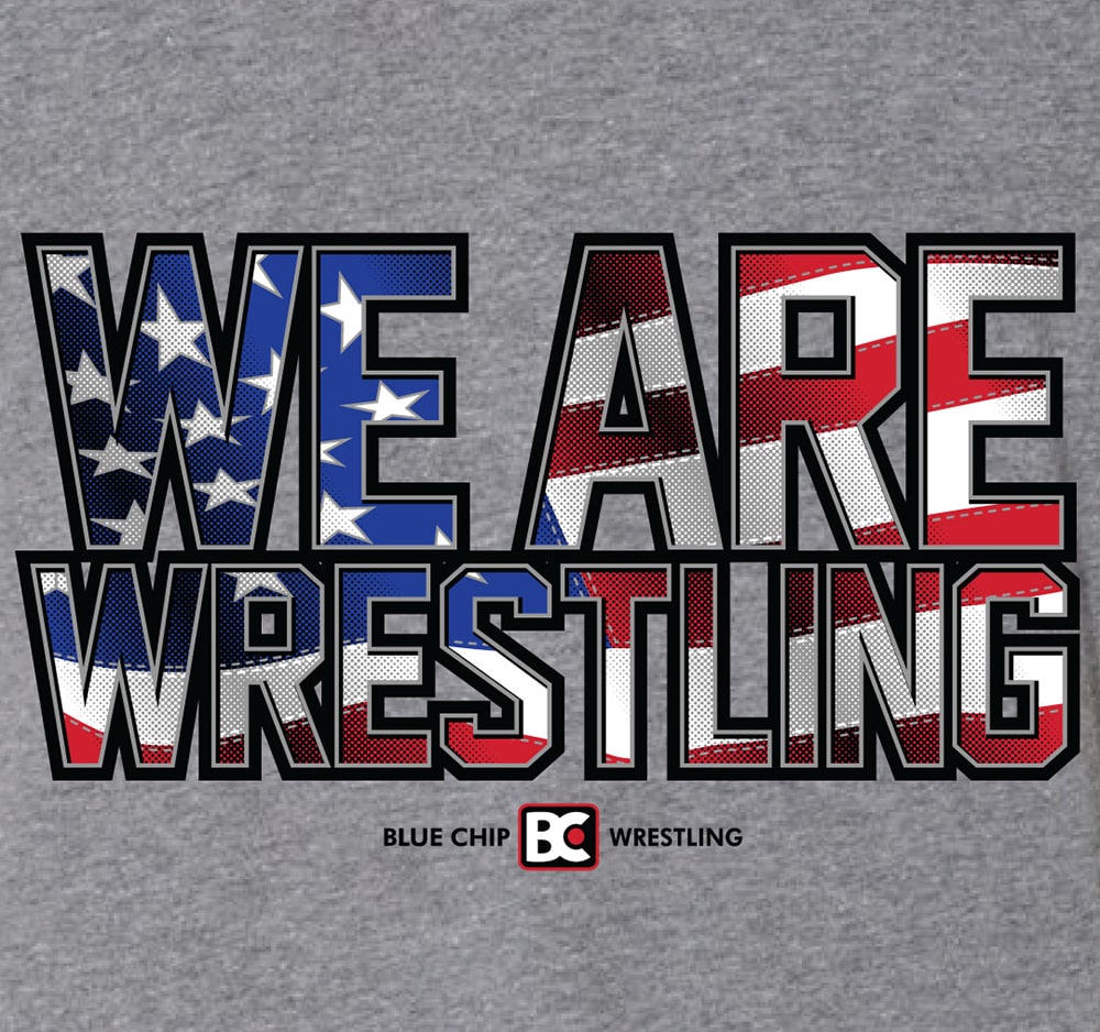 We Are Wrestling Flag Fill Wrestling T-Shirt