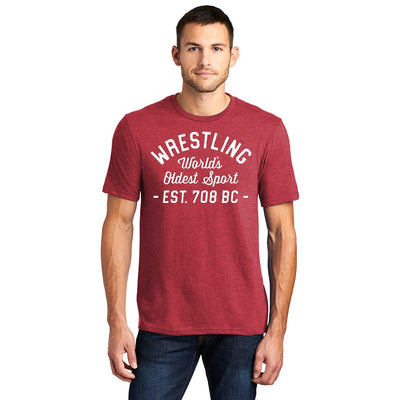 World's Oldest Sport Wrestling T-Shirt (Red)