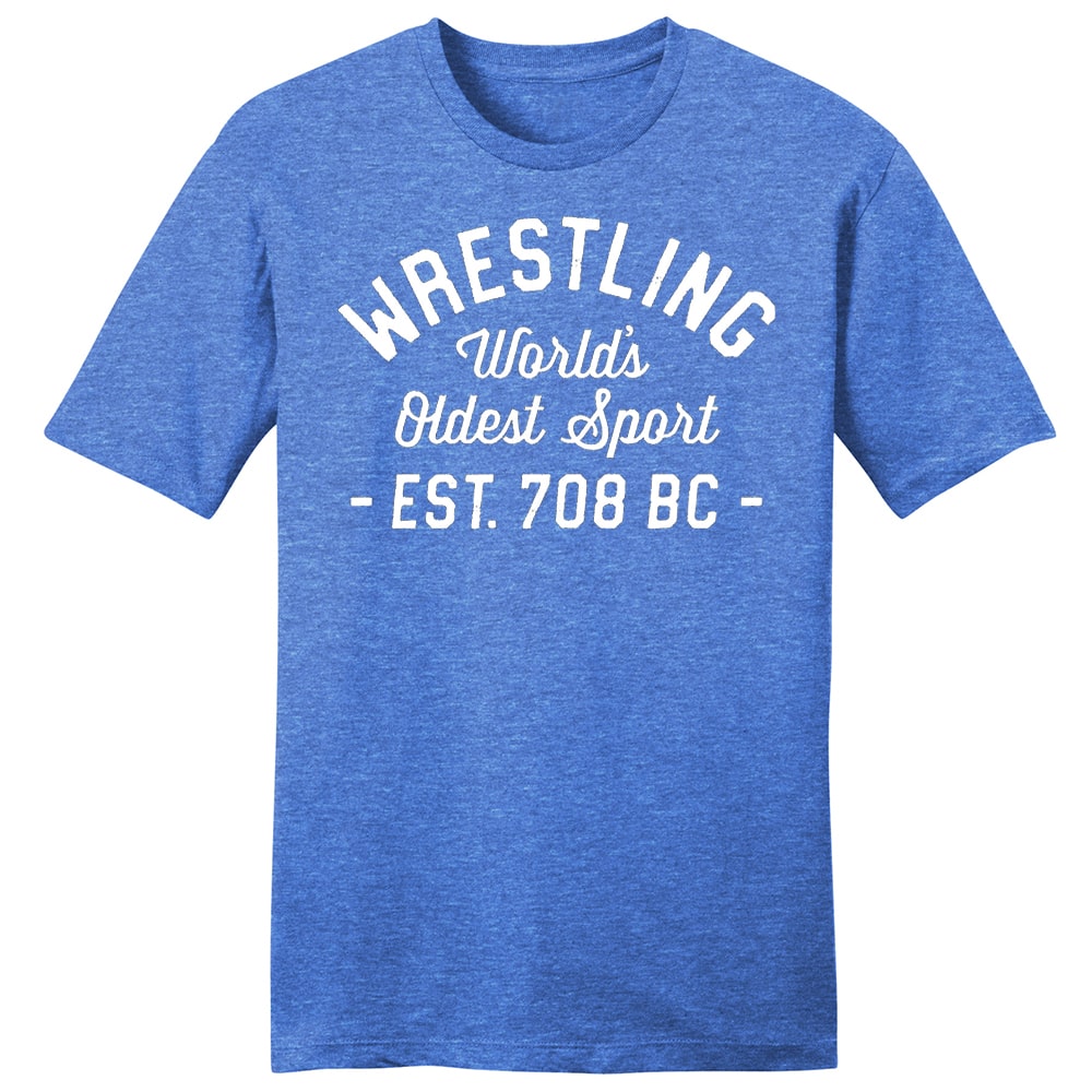 World's Oldest Sport Wrestling T-Shirt (Royal)