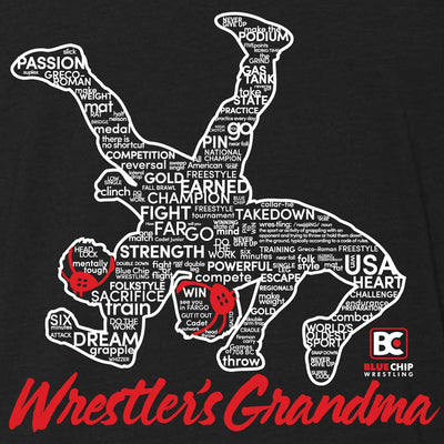 Wrestler's Grandma Silhouette Wrestling T-Shirt