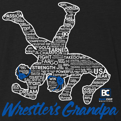 Wrestler's Grandpa Silhouette Wrestling T-Shirt