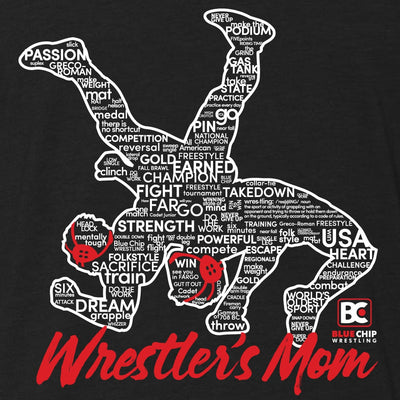 Wrestler's Mom Silhouette Wrestling T-Shirt